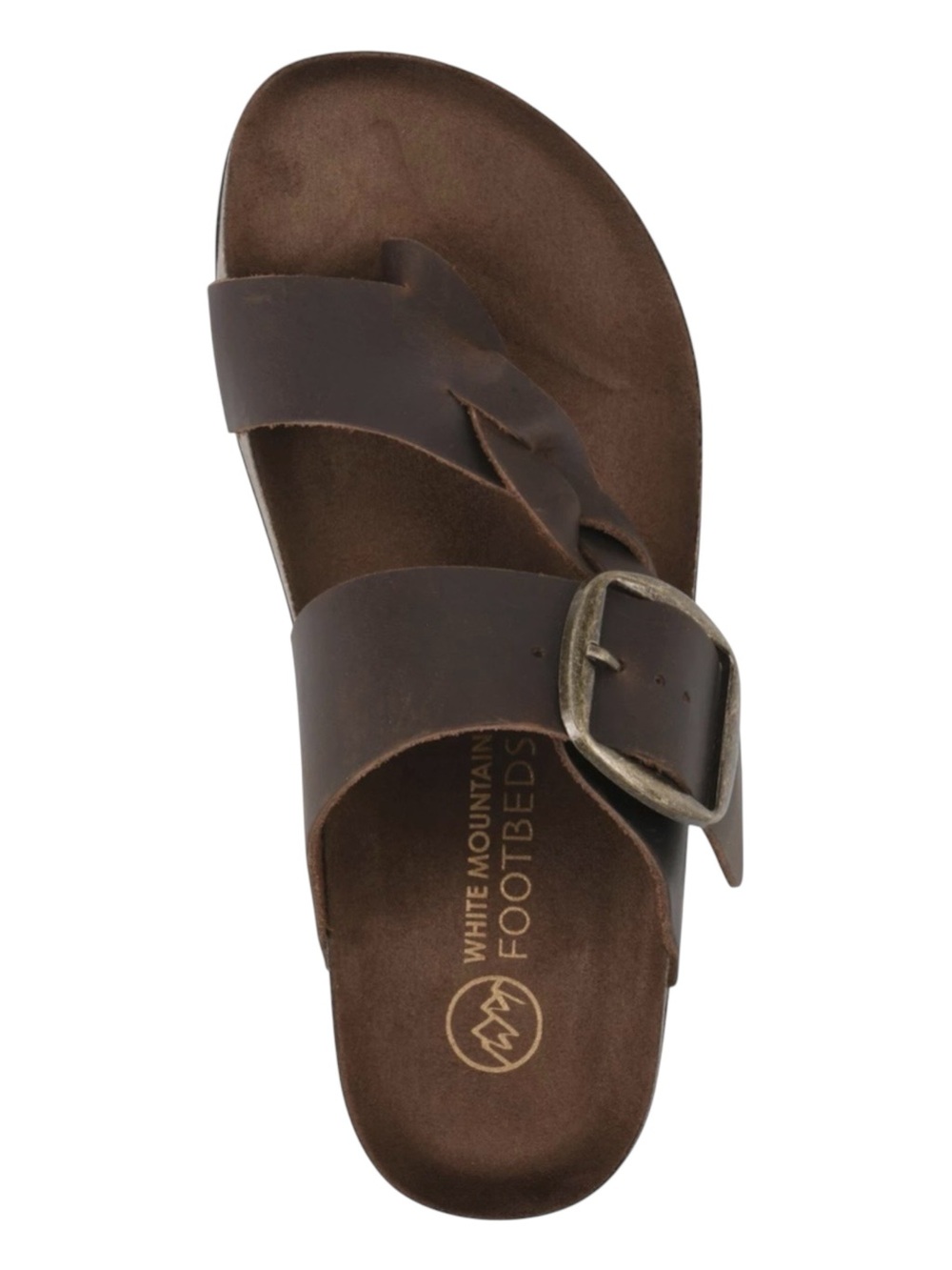 White Mountain 6 Harleta Brown Leather Footbed Sandal NIB - Picture 4 of 14